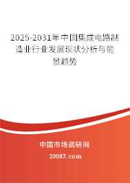 2025-2031年中国集成电路制造业行业发展现状分析与前景趋势