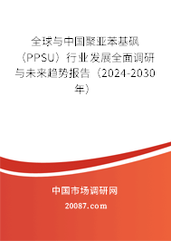 全球与中国聚亚苯基砜（PPSU）行业发展全面调研与未来趋势报告（2024-2030年）