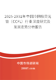 2025-2031年中国冷阴极荧光管（CCFL）行业深度研究及发展走势分析报告