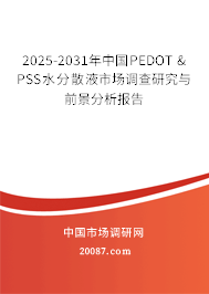 2025-2031年中国PEDOT & PSS水分散液市场调查研究与前景分析报告