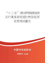 “十二五”期间中国期刊杂志行业发展规划分析及投资前景预测报告
