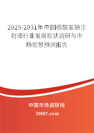2025-2031年中国碳酸氢钠注射液行业发展现状调研与市场前景预测报告
