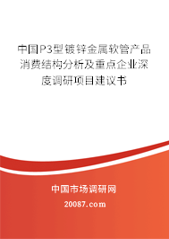 中国P3型镀锌金属软管产品消费结构分析及重点企业深度调研项目建议书
