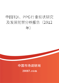 中国TDI、PPG行业现状研究及发展前景分析报告（2012年）