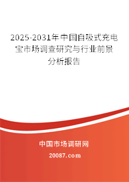 2025-2031年中国自吸式充电宝市场调查研究与行业前景分析报告