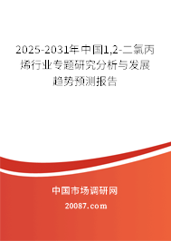 2025-2031年中国1,2-二氯丙烯行业专题研究分析与发展趋势预测报告