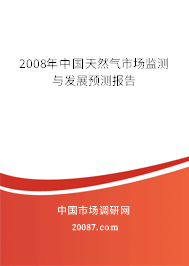 2008年中国天然气市场监测与发展预测报告