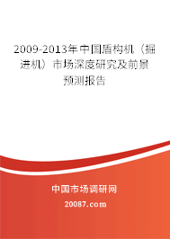 2009-2013年中国盾构机（掘进机）市场深度研究及前景预测报告