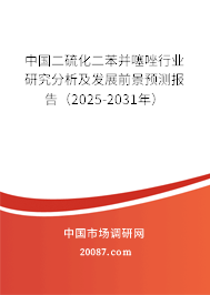 中国二硫化二苯并噻唑行业研究分析及发展前景预测报告（2025-2031年）