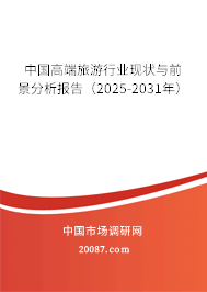 中国高端旅游行业现状与前景分析报告（2025-2031年）