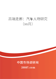高端走廊：汽车人物研究（xx月）