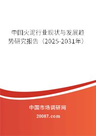 中国火泥行业现状与发展趋势研究报告(2025-2031年) 中国火泥行业现状与发展趋势研究报告(2025-2031年)