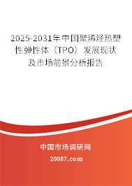 2025-2031年中国聚烯烃热塑性弹性体（TPO）发展现状及市场前景分析报告
