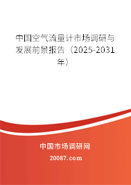 中国空气流量计市场调研与发展前景报告(2025-2031年) 中国空气流量计市场调研与发展前景报告(2025-2031年)