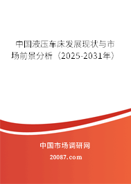中国液压车床发展现状与市场前景分析（2025-2031年）