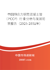 中国预应力钢筒混凝土管（PCCP）行业分析与发展前景报告（2025-2031年）