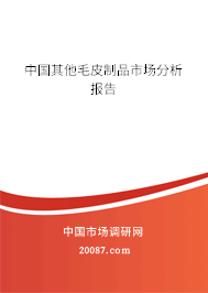 中国其他毛皮制品市场分析报告