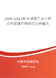 2009-2013年全球基于云计算应用基建市场研究分析报告