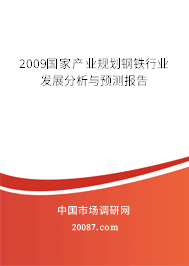 2009国家产业规划钢铁行业发展分析与预测报告 2009国家产业规划钢铁行业发展分析与预测报告