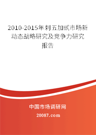 2010-2015年刺五加甙市场新动态战略研究及竞争力研究报告