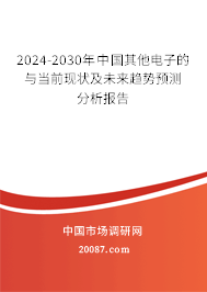 2024-2030年中国其他电子的与当前现状及未来趋势预测分析报告 2024-2030年中国其他电子的与当前现状及未来趋势预测分析报告