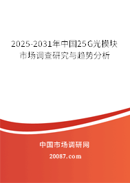 2025-2031年中国25G光模块市场调查研究与趋势分析