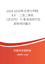 2024-2030年全球与中国4,4’-二氯二苯砜（DCDPS）行业发展研究及趋势预测报告