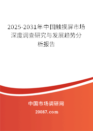2025-2031年中国触摸屏市场深度调查研究与发展趋势分析报告