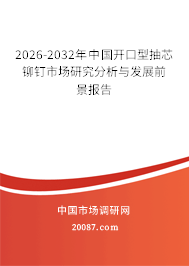 2026-2032年中国开口型抽芯铆钉市场研究分析与发展前景报告