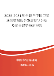 2025-2031年全球与中国卫星遥感数据服务发展现状分析及前景趋势预测报告