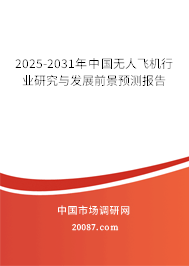 2025-2031年中国无人飞机行业研究与发展前景预测报告