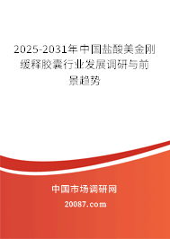 2025-2031年中国盐酸美金刚缓释胶囊行业发展调研与前景趋势