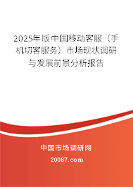 2025年版中国移动客服（手机切客服务）市场现状调研与发展前景分析报告