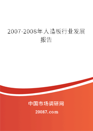 2007-2008年人造板行业发展报告 2007-2008年人造板行业发展报告