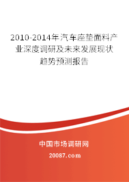 2010-2014年汽车座垫面料产业深度调研及未来发展现状趋势预测报告