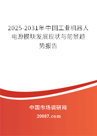 2025-2031年中国工业机器人电源模块发展现状与前景趋势报告