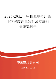 2025-2031年中国互联网广告市场深度调查分析及发展前景研究报告