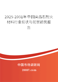 2025-2031年中国尖晶石耐火材料行业现状与前景趋势报告 2025-2031年中国尖晶石耐火材料行业现状与前景趋势报告