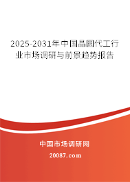 2025-2031年中国晶圆代工行业市场调研与前景趋势报告 2025-2031年中国晶圆代工行业市场调研与前景趋势报告