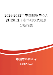 2026-2032年中国数据中心AI推理加速卡市场现状及前景分析报告