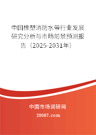 中国橡塑消防水带行业发展研究分析与市场前景预测报告(2025-2031年) 中国橡塑消防水带行业发展研究分析与市场前景预测报告(2025-2031年)