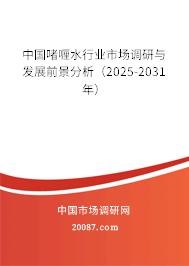 中国啫喱水行业市场调研与发展前景分析(2025-2031年) 中国啫喱水行业市场调研与发展前景分析(2025-2031年)