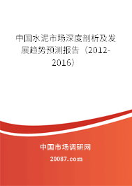 中国水泥市场深度剖析及发展趋势预测报告（2012-2016）