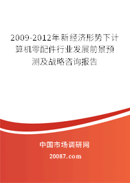 2009-2012年新经济形势下计算机零配件行业发展前景预测及战略咨询报告