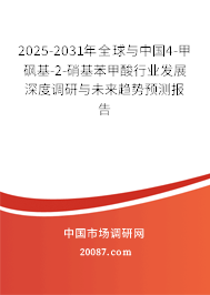 2025-2031年全球与中国4-甲砜基-2-硝基苯甲酸行业发展深度调研与未来趋势预测报告
