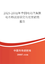 2025-2031年中国电动汽车换电市场调查研究与前景趋势报告