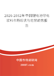 2026-2032年中国锂电池导电浆料市场现状与前景趋势报告