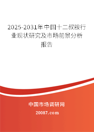 2025-2031年中国十二叔胺行业现状研究及市场前景分析报告