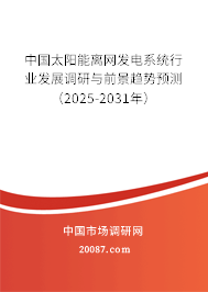 中国太阳能离网发电系统行业发展调研与前景趋势预测（2025-2031年）