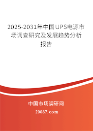 2025-2031年中国UPS电源市场调查研究及发展趋势分析报告